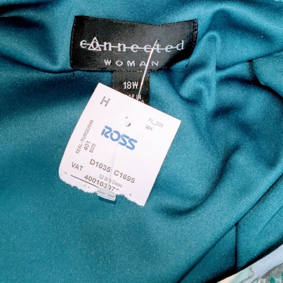 CONNECTED WOMAN ABSTRACT PRINT WRAP DRESS NWT - Picture 4 of 4